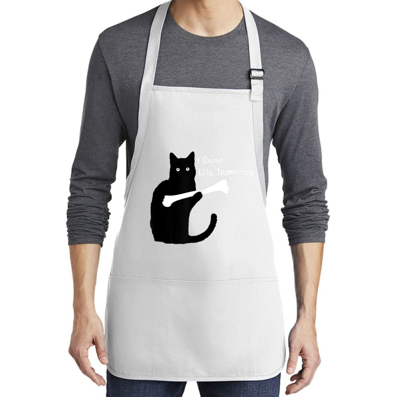 I Found This Humerus Black Cat Medium-length Apron | Artistshot