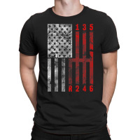 Stick Shift American Flag Muscle Car 6 Gears Mechanic T-shirt | Artistshot