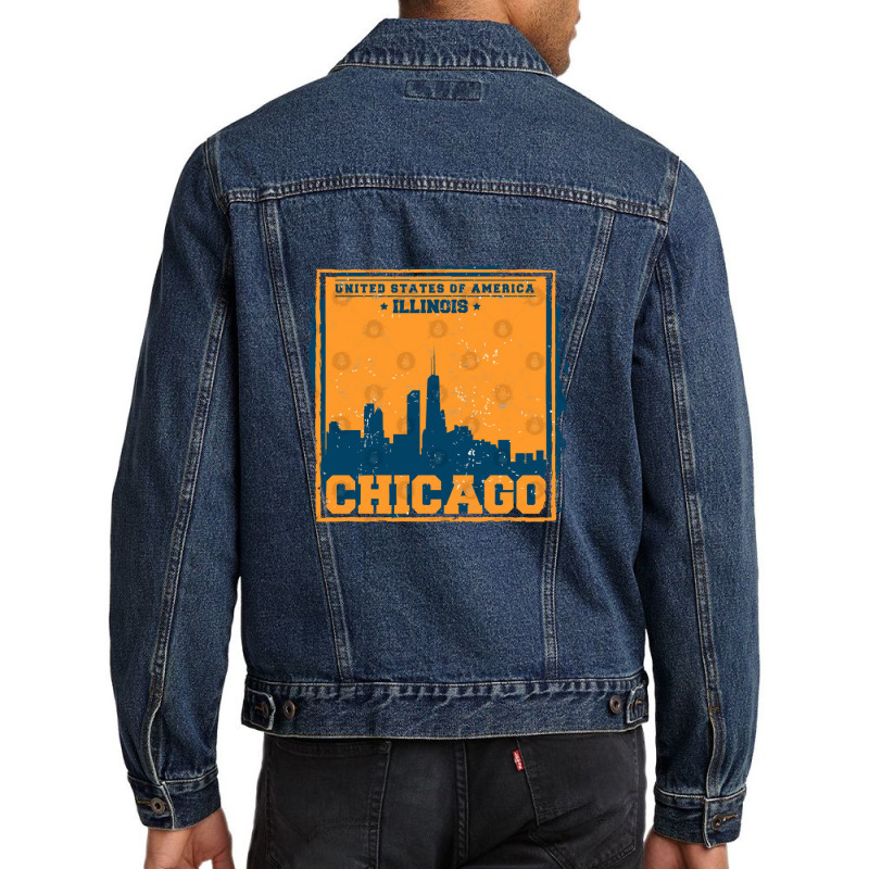 Chicago City Concept Men Denim Jacket | Artistshot