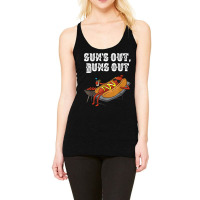 Suns Out Hot Dog Buns Out Funny Sausage Bbq Food Lover Gift Racerback Tank | Artistshot