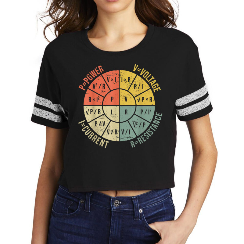 Ohms Law Diagram Electrical Electronics Engineer Vintage Scorecard Crop Tee by LucianaFoster | Artistshot