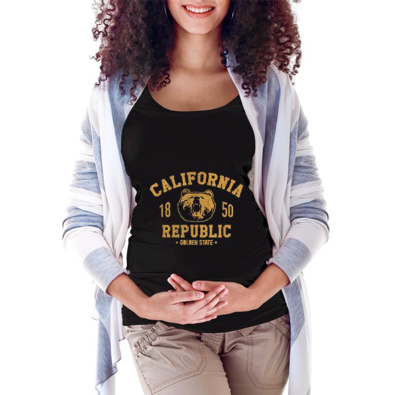 California Republic Bear Cali State West Central Coast Maternity Scoop Neck T-shirt by JusticePeck | Artistshot