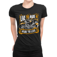 Live To Ride  Ride To Live Cool Triker Trike Bike Ladies Fitted T-shirt | Artistshot