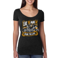 Live To Ride  Ride To Live Cool Triker Trike Bike Women's Triblend Scoop T-shirt | Artistshot