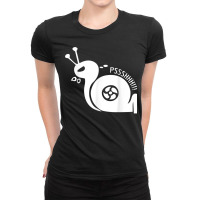 Snail Funny Turbo Boost Racing Pshh Ladies Fitted T-shirt | Artistshot