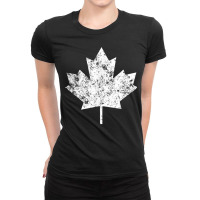 Canada Maple Leaf Flag Retro Ladies Fitted T-shirt | Artistshot