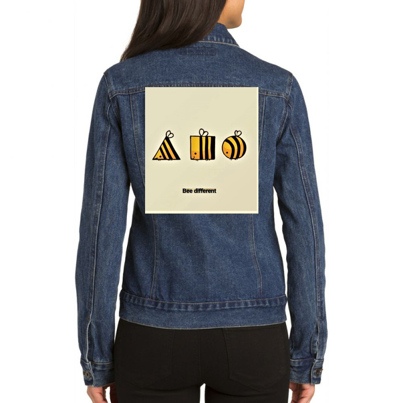 Bee Different Ladies Denim Jacket by Trendy boy | Artistshot