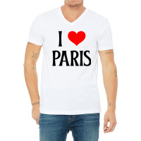 I Love Paris I Heart Paris France Family Travel Souvenir V-neck Tee | Artistshot