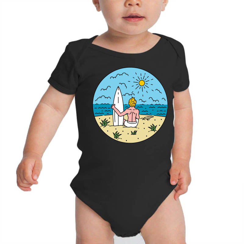 Surfers Paradise Baby Bodysuit by polkam design | Artistshot