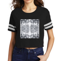 Grunge Kaleidoscope Black And White Pattern Scorecard Crop Tee | Artistshot