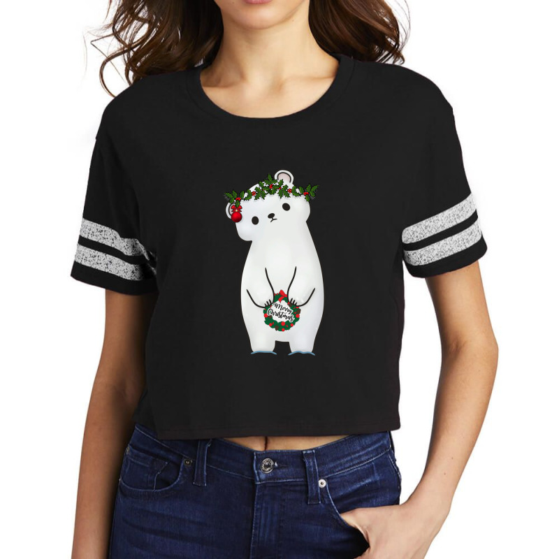 Christmas In Quarantine Merry Christmas Cute Polar Bear Scorecard Crop Tee by LauraCraig | Artistshot