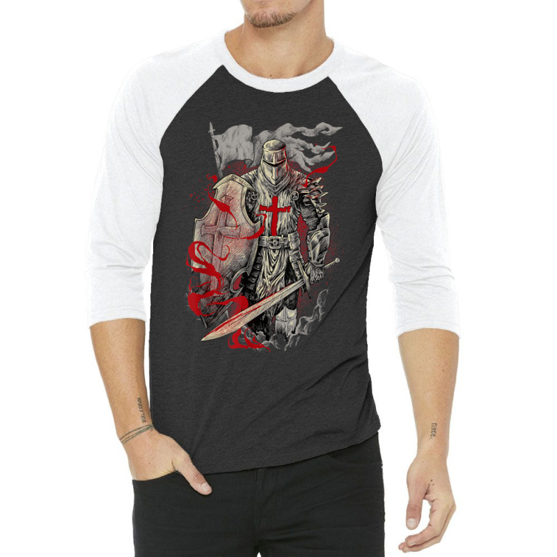 Medieval Crusader Knight Templar 3/4 Sleeve Shirt | Artistshot