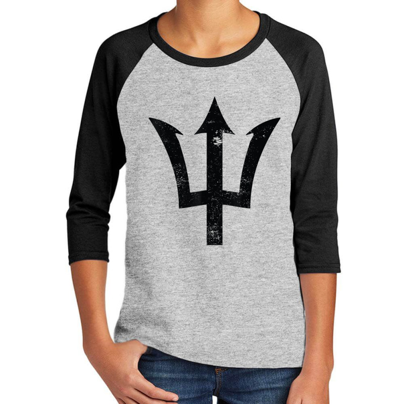 Poseidon Symbol  Trident Greek God Mythology Youth 3/4 Sleeve | Artistshot