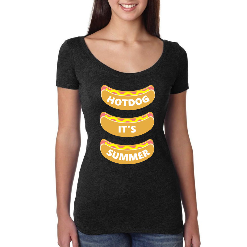 Hot Dog It's Summer Women's Triblend Scoop T-shirt | Artistshot
