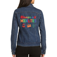 Honor All Modalities Aac Communication For Slp Students Grad Ladies Denim Jacket | Artistshot