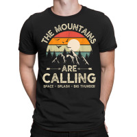 Vintage The Mountains Are Calling Space Splash Big Thunder T-shirt | Artistshot