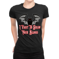 Funny Phlebotomist Vampire Bat Phlebotomy Saying Ladies Fitted T-shirt | Artistshot