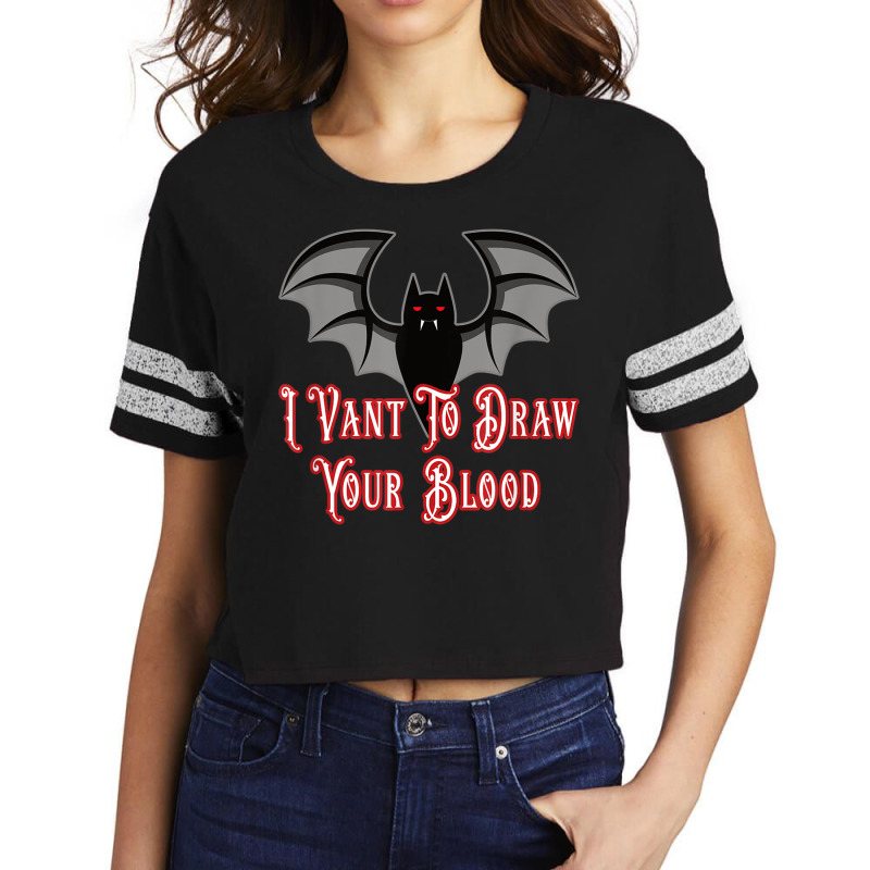 Funny Phlebotomist Vampire Bat Phlebotomy Saying Scorecard Crop Tee by SheilaAntoinette | Artistshot