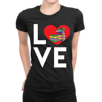 Love Reading Funny Books Novels Reading Design Product Ladies Fitted T-shirt | Artistshot