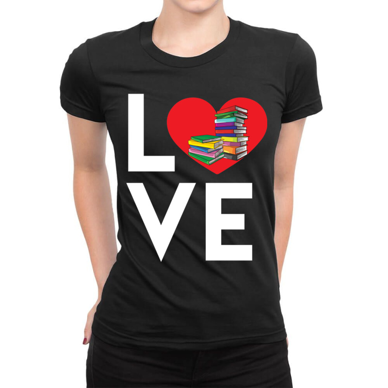 Love Reading Funny Books Novels Reading Design Product Ladies Fitted T-Shirt by RubenGarcia | Artistshot