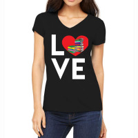 Love Reading Funny Books Novels Reading Design Product Women's V-neck T-shirt | Artistshot