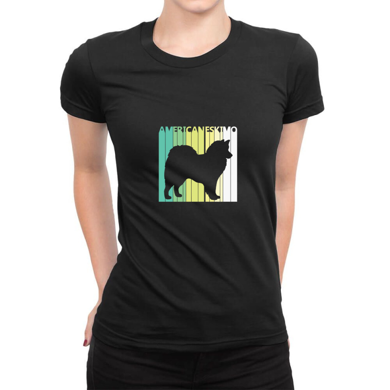 American Eskimo Dog Breed Ladies Fitted T-Shirt by DarrellDavis | Artistshot