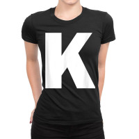 Letter K Capital Alphabet Monogram Initial Ladies Fitted T-shirt | Artistshot