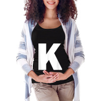 Letter K Capital Alphabet Monogram Initial Maternity Scoop Neck T-shirt | Artistshot