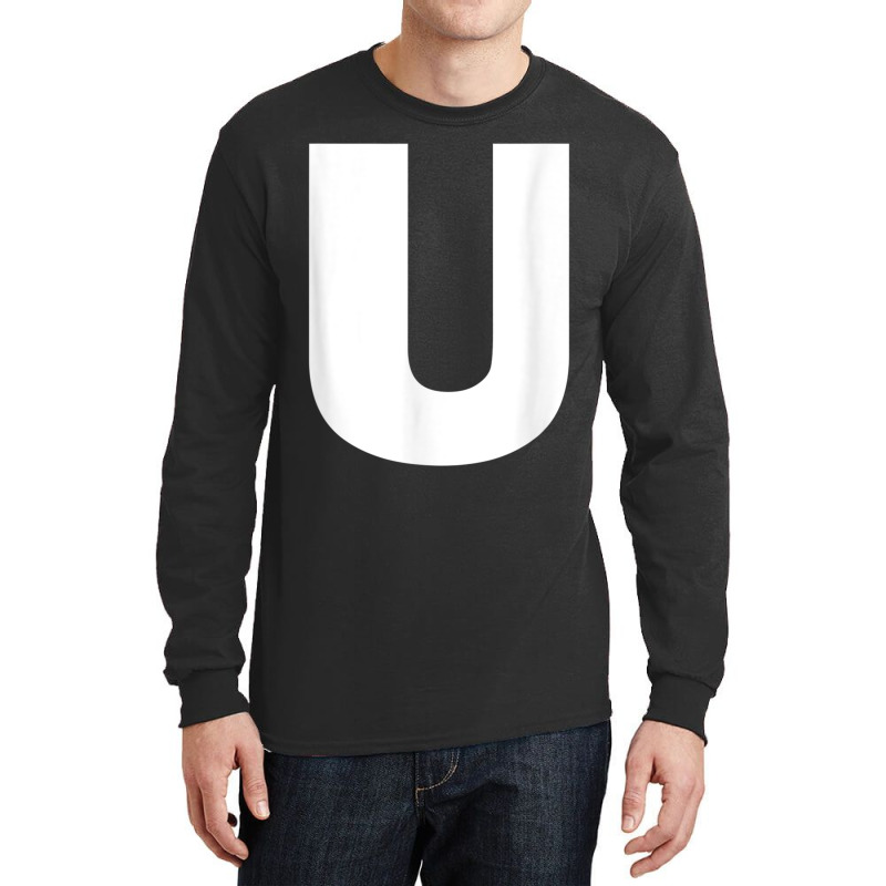 Letter U Capital Alphabet Monogram Initial Long Sleeve Shirts by MechelleMilliken | Artistshot