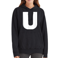 Letter U Capital Alphabet Monogram Initial Vintage Hoodie | Artistshot