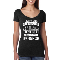 Bangkok Thailand City Skyline Map Women's Triblend Scoop T-shirt | Artistshot