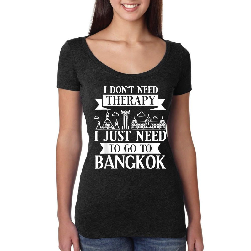 Bangkok Thailand City Skyline Map Women's Triblend Scoop T-shirt by StaceyLeeAnnHernandez | Artistshot