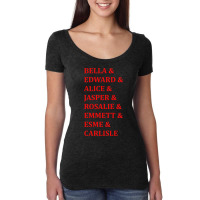 Twilight Saga Character Names Women's Triblend Scoop T-shirt | Artistshot