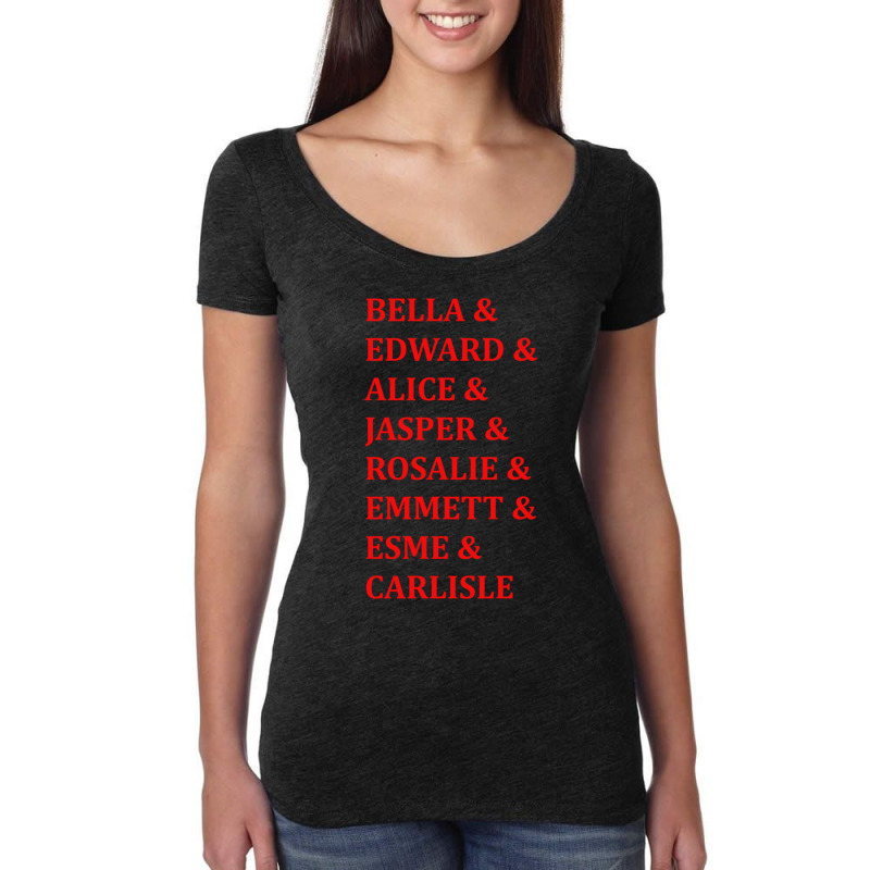 Twilight Saga Character Names Women's Triblend Scoop T-shirt by DANIELKRUTCHEK | Artistshot