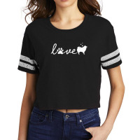 American Eskimo Love Dog Pet Lover Gift Scorecard Crop Tee | Artistshot