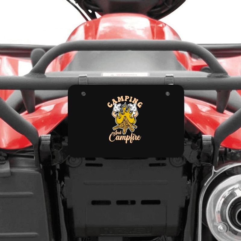 Camping And Campfire Atv License Plate | Artistshot