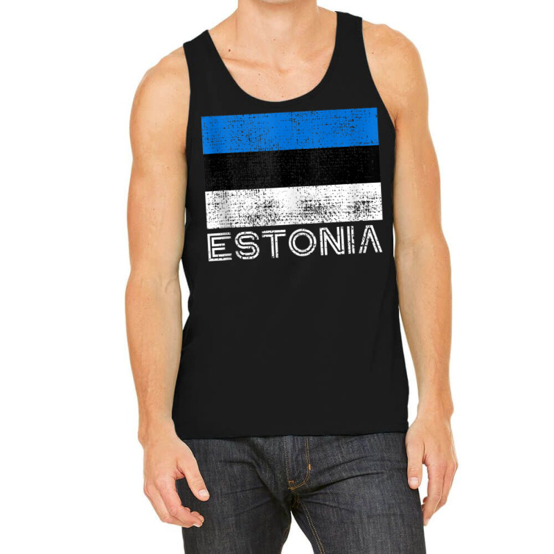 Estonian National Flag Vintage Pride Estonia Tank Top Tank Top | Artistshot