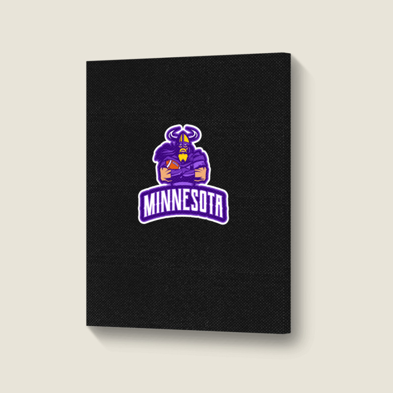 American Football Minnesota Design Portrait Canvas Print | Artistshot