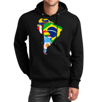 Latin South America Continent Map Flags Unisex Hoodie | Artistshot