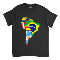 Latin South America Continent Map Flags Classic T-shirt | Artistshot