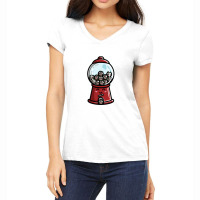 Cawaii Cute Chrismas Pudding Gumball Machine Women's V-neck T-shirt | Artistshot