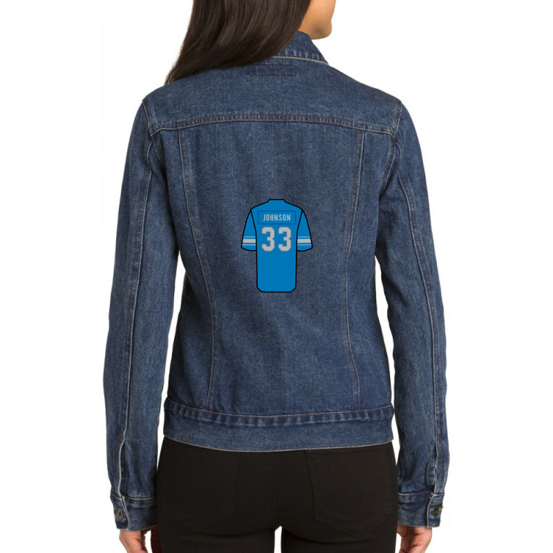 Kerryon Johnson Jersey Ladies Denim Jacket | Artistshot