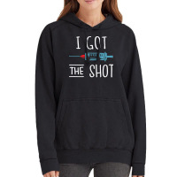 I Got The Shot V Vaccinated 2020 2021 Pro Vaccine Vintage Hoodie | Artistshot