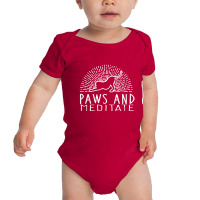 Paws And Meditate Baby Bodysuit | Artistshot