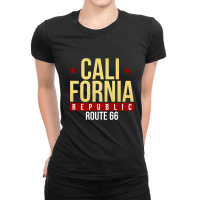 Califonia Republic Route 66 Usa Ladies Fitted T-shirt | Artistshot