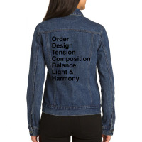 Balance Music Composition Ladies Denim Jacket | Artistshot