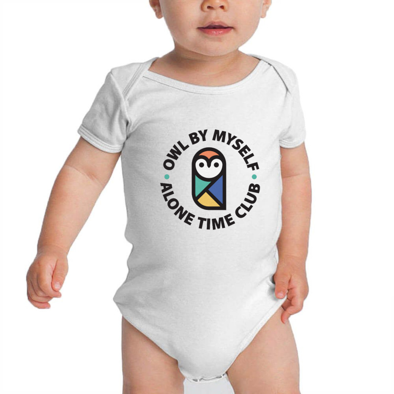 Owl By Myself Alone Time Club Baby Bodysuit | Artistshot