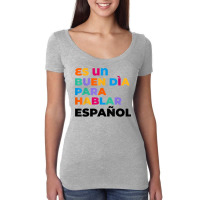 Maestra Cute Rainbow Regalos Para Bilingual Spanish Teacher Women's Triblend Scoop T-shirt | Artistshot