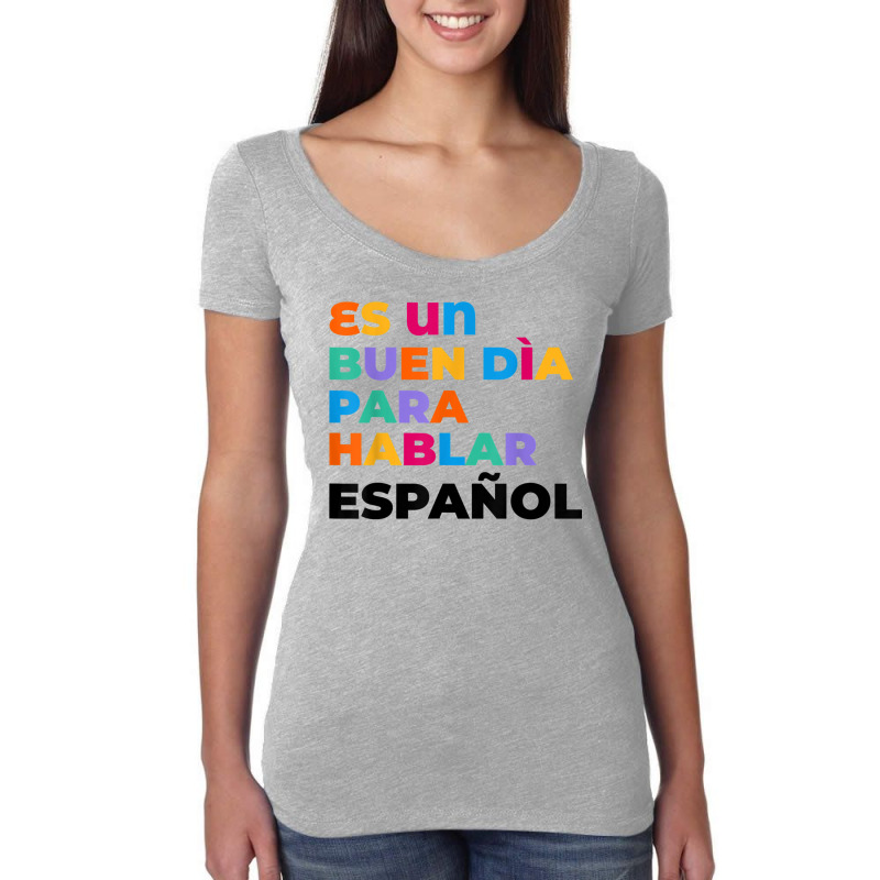 Maestra Cute Rainbow Regalos Para Bilingual Spanish Teacher Women's Triblend Scoop T-shirt by JaronKennedy | Artistshot