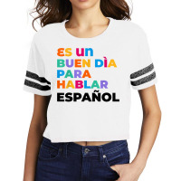 Maestra Cute Rainbow Regalos Para Bilingual Spanish Teacher Scorecard Crop Tee | Artistshot